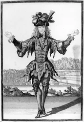 Een man van kwaliteit gekleed als een danser, c.1695